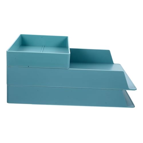 WYLFYJP Dokumenten-Organizer-Set, Stapelbar, Aufbewahrungsbox for Bürodateien, Material, Vielseitiger Schreibtisch-Organizer for Papiere, Quittungen Und Zubehör, Blau WYLFYJP Dokumenten-Organizer-Set, Stapelbar, Aufbewahrungsbox for Bürodateien, Material, Vielseitiger Schreibtisch-Organizer for Papiere, Quittungen Und Zubehör, Blau von WYLFYJP