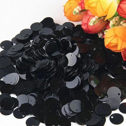 50 g große Pailletten, 10 mm, 15 mm, 20 mm, 25 mm, 30 mm, flache runde Pailletten, Nähen, Hochzeit, Bastelzubehör, Schwarz, 15 mm, 50 g, 600 Stück 50 g große Pailletten, 10 mm, 15 mm, 20 mm, 25 mm, 30 mm, flache runde Pailletten, Nähen, Hochzeit, Bastelzubehör, Schwarz, 15 mm, 50 g, 600 Stück von WYLZBA