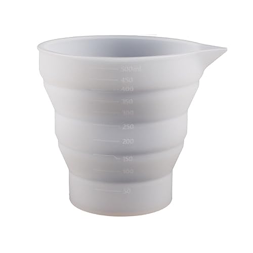 WYLZLKX WBANGIAO Faltbare Silikon-Messbecher-Form, Faltbecher, Epoxidharz, Gießform, Schmuckwerkzeug für Harzkunst und 0,500 ml WYLZLKX WBANGIAO Faltbare Silikon-Messbecher-Form, Faltbecher, Epoxidharz, Gießform, Schmuckwerkzeug für Harzkunst und 0,500 ml von WYLZLKX