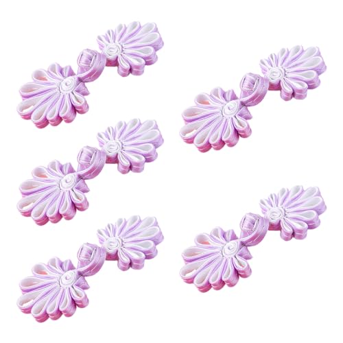 WYLZLKX 5 Paar chinesische Knoten, Froschknöpfe, Cheongsam-Knöpfe, chinesische Verschlussknöpfe, Nähknöpfe, Verschlüsse. Helles Lavendel WYLZLKX 5 Paar chinesische Knoten, Froschknöpfe, Cheongsam-Knöpfe, chinesische Verschlussknöpfe, Nähknöpfe, Verschlüsse. Helles Lavendel von WYLZLKX