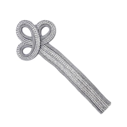 WYLZLKX Chinesische Cheongsam-Knoten-Knöpfe, Scheibenschnallen für traditionelle chinesische Kleidungsstücke, Silber, ca. 15,5 cm WYLZLKX Chinesische Cheongsam-Knoten-Knöpfe, Scheibenschnallen für traditionelle chinesische Kleidungsstücke, Silber, ca. 15,5 cm von WYLZLKX