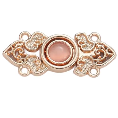 WYLZLKX Zarte Blumenform, Diamant-Nähverschlüsse, Cheongsam-Knöpfe, zart, geeignet für chinesische Kultur-Enthusiasten. Goldfarbener rosa Diamant WYLZLKX Zarte Blumenform, Diamant-Nähverschlüsse, Cheongsam-Knöpfe, zart, geeignet für chinesische Kultur-Enthusiasten. Goldfarbener rosa Diamant von WYLZLKX