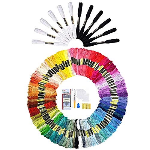 WYMAODAN 112 Stickgarn, Stickgarn Embroidery Floss Multifarben Weicher Polyester Perfekt für Bracelets Stickerei Basteln Crafts Set Basteln Leisure Arts Kreuzstich WYMAODAN 112 Stickgarn, Stickgarn Embroidery Floss Multifarben Weicher Polyester Perfekt für Bracelets Stickerei Basteln Crafts Set Basteln Leisure Arts Kreuzstich von WYMAODAN