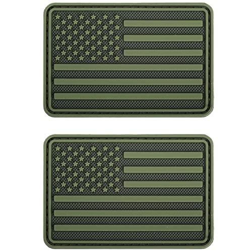 WYNEX US Flag PVC Moral Patch, American Flag Rubber Patch Tactical Patches for Backpacks Vest Hats Military Uniform Patch with Hook-Fastener Backing von WYNEX