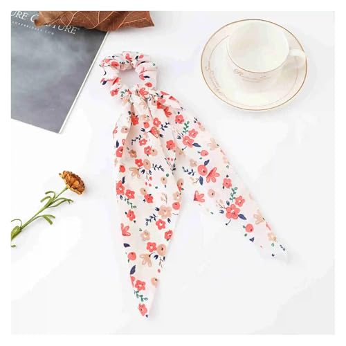 BDXMKS Bandana Damen Drucken Chiffon Lange Band Haargummis Frauen Mädchen Pferdeschwanz Schal Elastische Haarbänder Krawatten Haarschmuck(8) von WYNYMKO