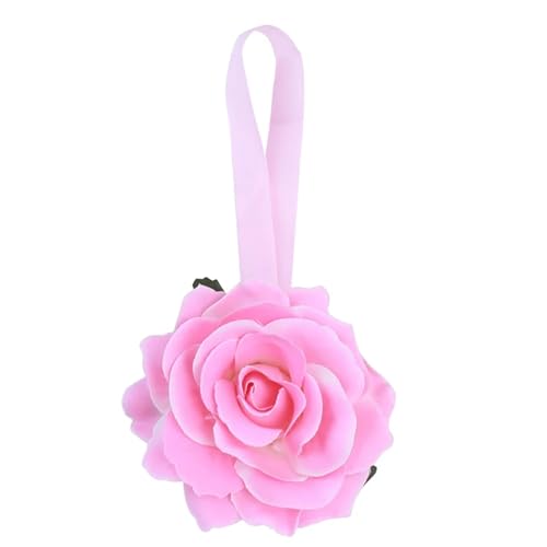 WYNYMKO Raffhalter für Vorhänge 2 stücke Kreative Pfingstrose Blume Vorhang Schnur Krawatte Magnet Vorhang Clips Gebunden Blumen Wohnkultur Raffhalter Halter Vorhang Schnalle(04) von WYNYMKO