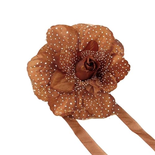 WYNYMKO Raffhalter für Vorhänge 4 stücke Pfingstrose Blume Fenster Vorhang Riemen Vorhang Clip Vorhang Halter Raffhalter Schnalle Clips Hängen Raffhalter Vorhang Hause Decor(Coffee) von WYNYMKO