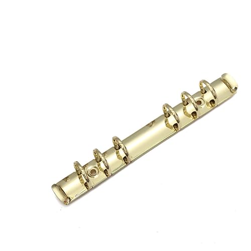 Notizbuchmechanismus-Ersatz, A6 6-Loch-Binderinge aus Metall for lose Blätter, 20 mm Innendurchmesser(A6-20mm-gold) von WYQXTY