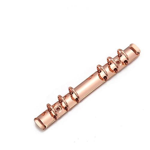 Notizbuchmechanismus-Ersatz, A6 6-Loch-Binderinge aus Metall for lose Blätter, 20 mm Innendurchmesser(A6-20mm-rose gold) von WYQXTY