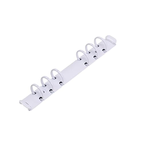 Notizbuchmechanismus-Ersatz, A6 6-Loch-Binderinge aus Metall for lose Blätter, 20 mm Innendurchmesser(A6-20mm-white) von WYQXTY