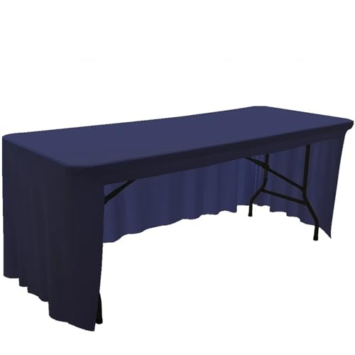 Rechteckige Tischhusse, Garten Hochzeit wasserdichte elastische Tischdecke Multicolor mehrere Größen(Blue 02,4FT 122x58cm) von WYQXTY