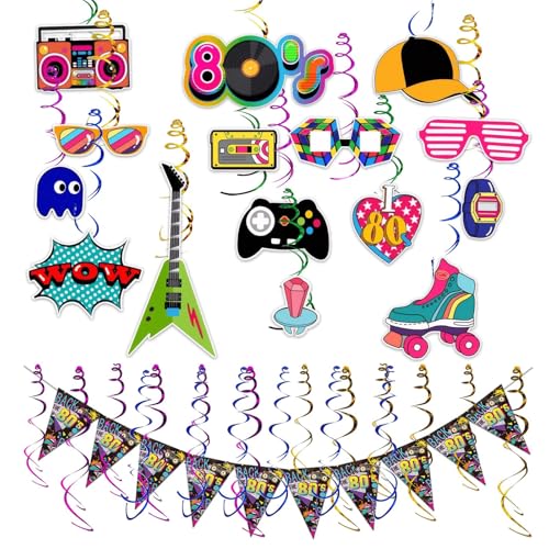 Premium 70er Jahre Deko für Karneval und Disco Party – Faschingsdeko Set aus Luftschlangen, Einzigen Wirbeldekorationen, Dreiecksbanner, und Bunter Hänge-Deko Premium 70er Jahre Deko für Karneval und Disco Party – Faschingsdeko Set aus Luftschlangen, Einzigen Wirbeldekorationen, Dreiecksbanner, und Bunter Hänge-Deko von WYRGQIQN