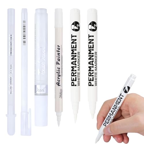 WYRGQIQN Kreativität mit Acrylstifte Weiß Lackstift 6 Set, Permanent Marker und Wasserfester Stift für Profis und Amateure, Hervorragend für DIY Projekte und Kunsthandwerk WYRGQIQN Kreativität mit Acrylstifte Weiß Lackstift 6 Set, Permanent Marker und Wasserfester Stift für Profis und Amateure, Hervorragend für DIY Projekte und Kunsthandwerk von WYRGQIQN