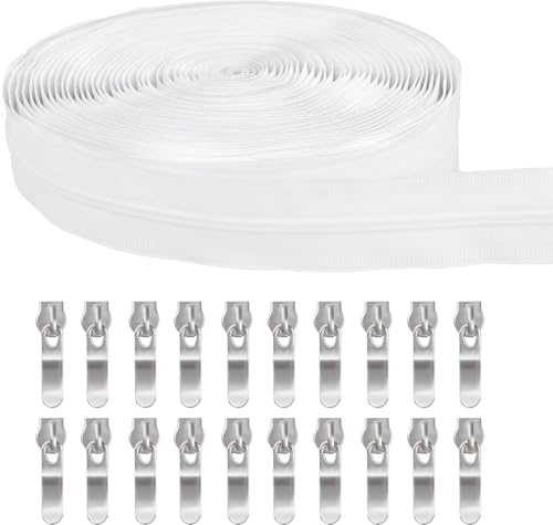 10m Leichter Teilbarer Reißverschluss, Zähne Nr.4 Nylon Spiral Reißverschluss, Kunststoff Geteilter Reißverschluss, Trennbarer Endloser Nähen Reißverschluss mit 20 Silbernen Schiebern für Jeans Jacken 10m Leichter Teilbarer Reißverschluss, Zähne Nr.4 Nylon Spiral Reißverschluss, Kunststoff Geteilter Reißverschluss, Trennbarer Endloser Nähen Reißverschluss mit 20 Silbernen Schiebern für Jeans Jacken von WYTNB