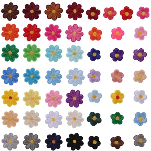 50 Stück Patches zum Aufbügeln, Repair Patches zum Aufbügeln, Patches Klett, Sunflower Iron on Patches, Bestickte Aufnäher, Bügelbilder für Embroidered Repair Patches Gänseblümchen Blume DIY-Zubehör 50 Stück Patches zum Aufbügeln, Repair Patches zum Aufbügeln, Patches Klett, Sunflower Iron on Patches, Bestickte Aufnäher, Bügelbilder für Embroidered Repair Patches Gänseblümchen Blume DIY-Zubehör von WYTNB