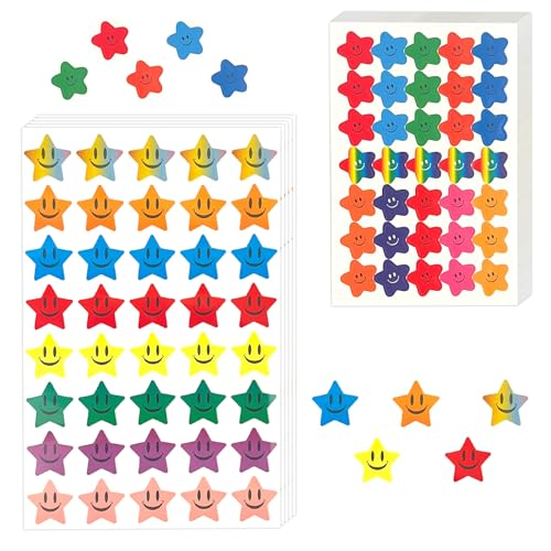 550 Stück Holografische Stern Belohnungs Sticker - Bunte Glitzer Smiley Sterne, Leicht Reißen Lehrer Aufkleber - Dekorative DIY Karten, Kreative Belohnungen für Lehrer 550 Stück Holografische Stern Belohnungs Sticker - Bunte Glitzer Smiley Sterne, Leicht Reißen Lehrer Aufkleber - Dekorative DIY Karten, Kreative Belohnungen für Lehrer von WYTNB