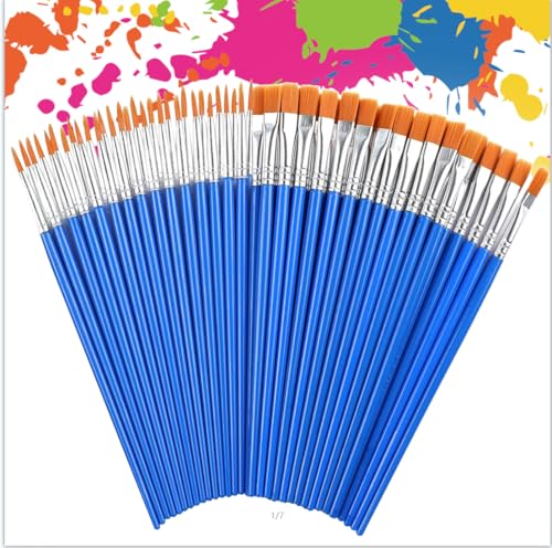 60 Stück Runde Flache Kleine Pinsel Set, Acrylfarben Breite Flache Pinsel, Weiche Borsten Kunstmalerei Pinsel, Mehrzweck Künstlerpinsel Pinsel, Nylon Details Pinsel für Anfänger Kinder Künstler 60 Stück Runde Flache Kleine Pinsel Set, Acrylfarben Breite Flache Pinsel, Weiche Borsten Kunstmalerei Pinsel, Mehrzweck Künstlerpinsel Pinsel, Nylon Details Pinsel für Anfänger Kinder Künstler von WYTNB
