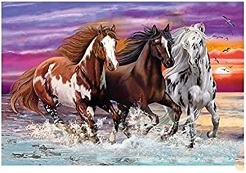 WYWQN DIY 5D Diamond Painting Kits Für Kinder Und Erwachsene Laufendes Pferd Diamantmosaik Strass Stickerei Kreuzstich Home Wanddekoration 40x40CM von WYWQN