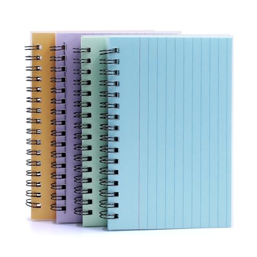 WYYFXY Bunte Karteikarten 150 × 100mm, 200 Stücke Lernkarten 4 Farben Spirale Notizblock mit Transparenter Abdeckung, Vokabelkarten für Schulsachen, Schreibwaren, Lernhilfe, Lernen Zubehör von WYYFXY
