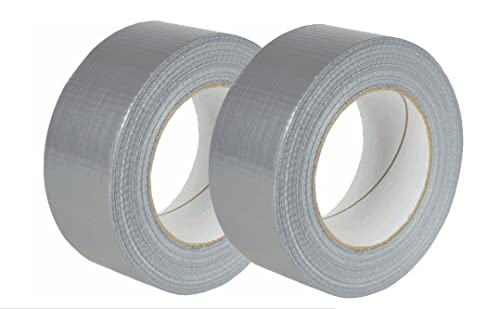 WZ-Gatze 2 Rollen starkes Panzertape Silber Klebeband 50mm x 50m Gewebeband Panzerband Gewebeklebeband von WZ-Gatze
