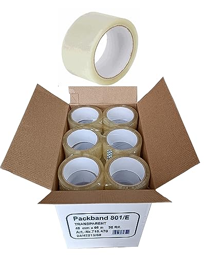 WZ-Gatze 3-36 St. Klebeband Transparent 48mm x66m Packband Paketband Paketklebeband Klar Stückzahl bitte in der Liste Auswählen (12) von WZ-Gatze