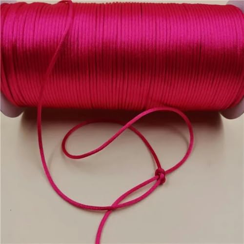 2 mm geflochtene Makramee-Seide, Makramee-Kordel, Seil, Faden, Draht, DIY, chinesischer Knoten, Satin-Armbänder, Herstellung von Perlen, 10–225 Meter, Fuchsia 903–10 Meter 2 mm geflochtene Makramee-Seide, Makramee-Kordel, Seil, Faden, Draht, DIY, chinesischer Knoten, Satin-Armbänder, Herstellung von Perlen, 10–225 Meter, Fuchsia 903–10 Meter von WZBAO