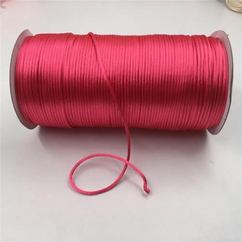 2 mm geflochtene Makramee-Seide, Makramee-Kordel, Seil, Faden, Draht, DIY, chinesischer Knoten, Satin-Armbänder, Herstellung von Perlen, 10–225 Meter, Schockierendes Pink, 106–10 Meter 2 mm geflochtene Makramee-Seide, Makramee-Kordel, Seil, Faden, Draht, DIY, chinesischer Knoten, Satin-Armbänder, Herstellung von Perlen, 10–225 Meter, Schockierendes Pink, 106–10 Meter von WZBAO