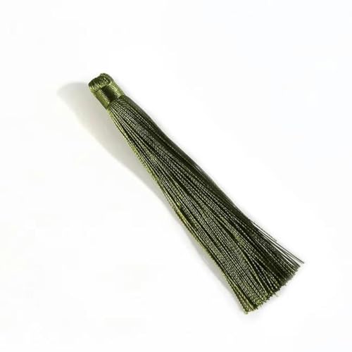 24 Farben 120 mm gemischte Baumwoll-Seidenquasten zum Aufhängen, Anhänger, Satinquasten für Heimwerker, Schlüsselanhänger, Vorhänge, Kleidungsstücke, Wohnaccessoires, 1 Stück, Olivgrün 24 Farben 120 mm gemischte Baumwoll-Seidenquasten zum Aufhängen, Anhänger, Satinquasten für Heimwerker, Schlüsselanhänger, Vorhänge, Kleidungsstücke, Wohnaccessoires, 1 Stück, Olivgrün von WZBAO