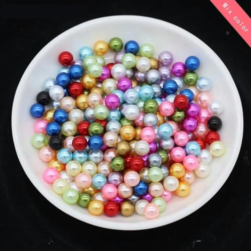3/4/6/8 mm, gemischt, rund, ohne Löcher, Kunstperlen, lose Perlen zum Füllen, Basteln, Scrapbook, Schmuckherstellung, Kopfbedeckungen, Kleidungsstücke, gemischte Farben, 6 mm, 300 Stück 3/4/6/8 mm, gemischt, rund, ohne Löcher, Kunstperlen, lose Perlen zum Füllen, Basteln, Scrapbook, Schmuckherstellung, Kopfbedeckungen, Kleidungsstücke, gemischte Farben, 6 mm, 300 Stück von WZBAO