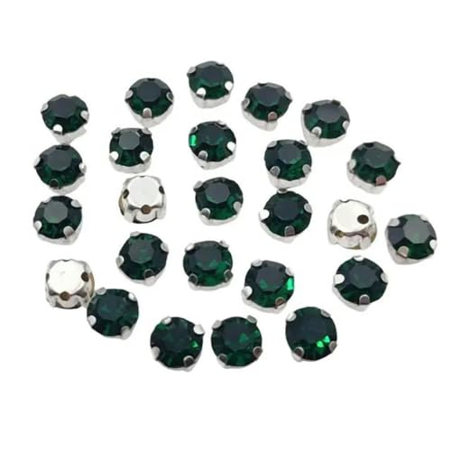 Glas-Strasssteine in runder Form mit Kralle zum Aufnähen, Kristallstein, Strass, Diamant, Metallbasis, Schnalle für Kleidung, Dunkelgrün, 4 mm, 200 Stück, 1 Packung Glas-Strasssteine in runder Form mit Kralle zum Aufnähen, Kristallstein, Strass, Diamant, Metallbasis, Schnalle für Kleidung, Dunkelgrün, 4 mm, 200 Stück, 1 Packung von WZBAO