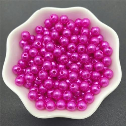 mm, 6 mm, 8 mm, 10 mm, schwarze Kunstperlen, Acrylperlen, runde Perlen, lose Distanzperlen für die Schmuckherstellung, 06–10 mm x 30 Stück von WZBAO