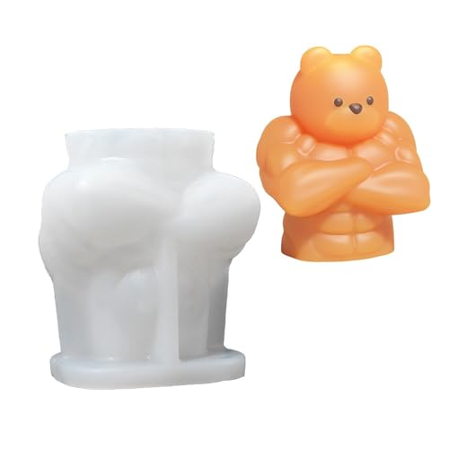 3D Bären Silikonform Für Kreative Kerzen Die Flexible Und Leicht Zu Reinigende Dekoration Für Handwerk Und Dekorationen Machen 3D Bären Silikonform Für Kreative Kerzen Die Flexible Und Leicht Zu Reinigende Dekoration Für Handwerk Und Dekorationen Machen von WZBHCZLJ