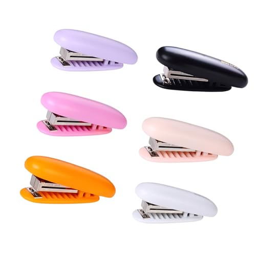 6 PCs Kunststoff Hefter Schöner Hefter Desktop Hefter Dekorativen Hefter Büro Home Hefter Tragbarer Hefter von WZBHCZLJ