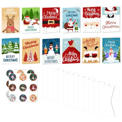 Aufkleber Weihnachtsfeiertags Urlaubs Geburtstagskarten Für Erwachsene Oder Kinderumschläge Herzerwärmende Weihnachtsgrußkarten Papier von WZBHCZLJ