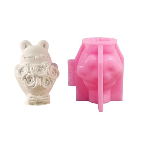 Blumenkaninchen Kerzenformen Für Kerzenseife Urlaub Dekoration Kuchen Fondant Home Dekoration Epoxidharz Silikonformen von WZBHCZLJ