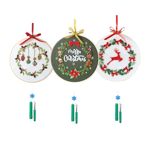 WZBHCZLJ 3 Sets Anfänger Stickkits Mit Weihnachtsmuster Kreuzstich Set Full Ranges Of Stamped Sticky Kits Weihnachten Stickerei Ornament Anfänger Weihnachten Stickerei Ornament Kits Hand Kits WZBHCZLJ 3 Sets Anfänger Stickkits Mit Weihnachtsmuster Kreuzstich Set Full Ranges Of Stamped Sticky Kits Weihnachten Stickerei Ornament Anfänger Weihnachten Stickerei Ornament Kits Hand Kits von WZBHCZLJ