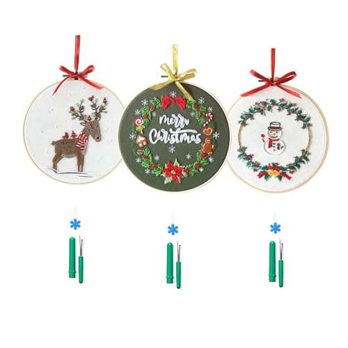 WZBHCZLJ 3 Sets Anfänger Stickkits Mit Weihnachtsmuster Kreuzstich Set Full Ranges Of Stemped Sticky Kits Weihnachts Stickkits Für Erwachsene Weihnachtsstickkits Für Anfänger Kits WZBHCZLJ 3 Sets Anfänger Stickkits Mit Weihnachtsmuster Kreuzstich Set Full Ranges Of Stemped Sticky Kits Weihnachts Stickkits Für Erwachsene Weihnachtsstickkits Für Anfänger Kits von WZBHCZLJ