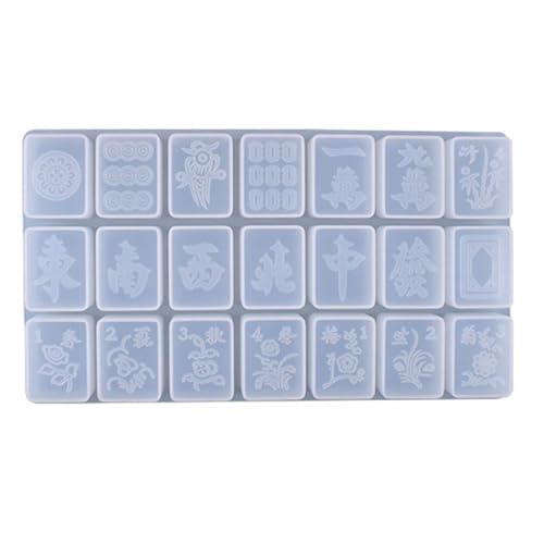 WZBHCZLJ Harzform Chinesischer Mahjong Silikonformen Für Epoxidharz Handgefertigtes Geschenk Handwerk Für Kreatives Mahjong Spiel Macht WZBHCZLJ Harzform Chinesischer Mahjong Silikonformen Für Epoxidharz Handgefertigtes Geschenk Handwerk Für Kreatives Mahjong Spiel Macht von WZBHCZLJ