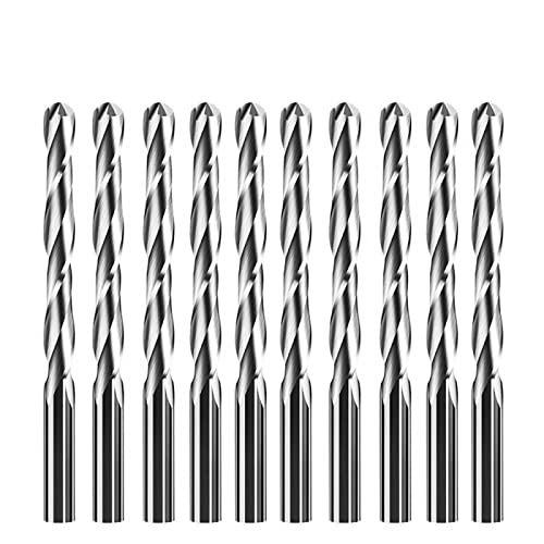 Bohrer 10 Stück 3,175 Schaft Kugelkopffräser 2 Flöten Spiralfräser CNC Gravur Carving Fräser,3.175x32 Bohrer 10 Stück 3,175 Schaft Kugelkopffräser 2 Flöten Spiralfräser CNC Gravur Carving Fräser,3.175x32 von WZFC