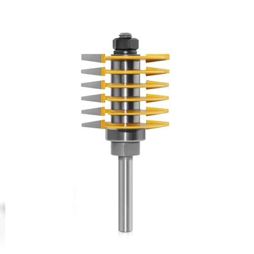 WZFC 1pc 2 Zähne Einstellbare Fingergelenk Router Bit Tenon Cutter Industrial Grade Für Holzwerkzeug,12mm Schaft von WZFC