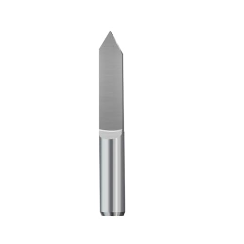 WZFC 1pc 6mm Schaft V Form Gravur Bit Flacher Tipps -PCB -Gravur Bit Carbid CNC Router Fräsenschneider,6x0.5x30d von WZFC