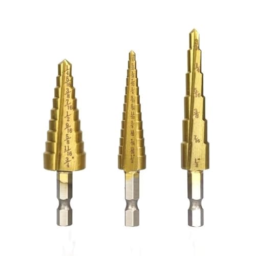 WZFC 3/16-1/2 1/4-3/4 1/8-1/2 Hex Shank Cone Bits For Wood HSS Straight Core Drill Bit Titanium Coated Pagoda Drill WZFC 3/16-1/2 1/4-3/4 1/8-1/2 Hex Shank Cone Bits For Wood HSS Straight Core Drill Bit Titanium Coated Pagoda Drill von WZFC