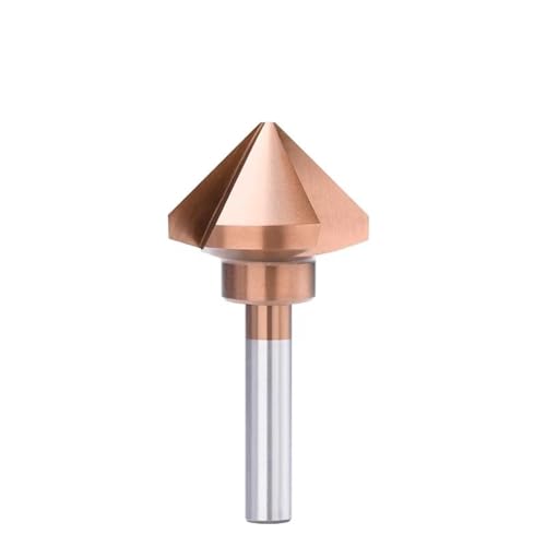 WZFC 3 Flötenkämpferschneider 90 Grad Ticn Beschichtete HSS -Bohrer Bit Countersink Drill Bit Holz Metalllochschneider,35 Mm von WZFC