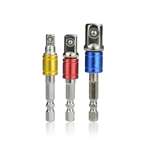 WZFC 3 Stücke Buchse Adapter Hex Schaft Bohrer Bits Verlängerung Stange Power Werkzeug Zubehör Schlagbohrmaschine Buchse Adapter,Set B WZFC 3 Stücke Buchse Adapter Hex Schaft Bohrer Bits Verlängerung Stange Power Werkzeug Zubehör Schlagbohrmaschine Buchse Adapter,Set B von WZFC