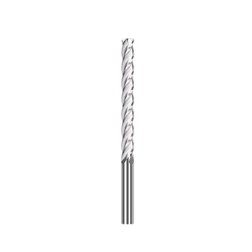 WZFC 4 Flöte -Vergaser -Mahlen Cutter 3.175 Shank Spiral Flat Milling Bit Für Holzbearbeitung CNC Router Bit End Mill,3.175x2.5x12x40mm von WZFC