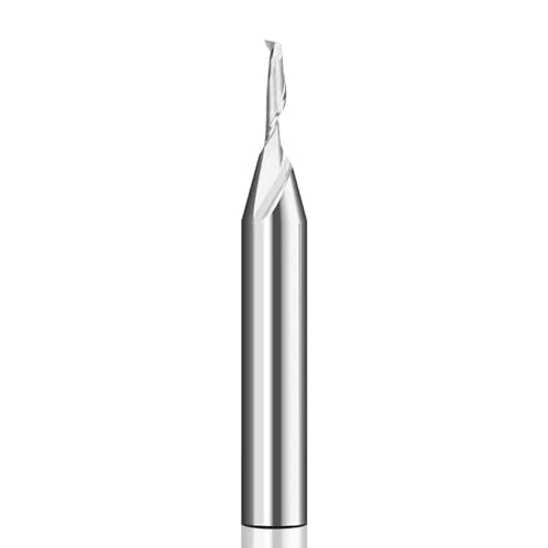 WZFC 8mm Schaftgravur Bit Single Flötenkarbid Spiralendmühle Gerade Shank HSS -Mahlschneider Werkzeuge,8x3x12x60mm von WZFC