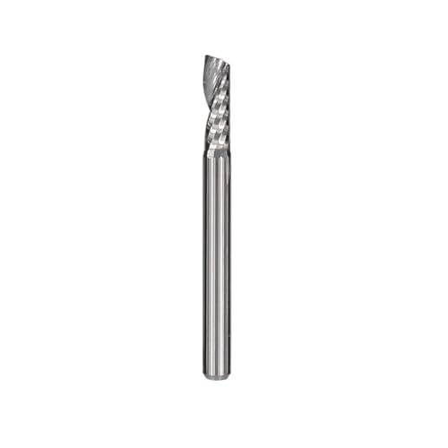 WZFC Einzelflöte -Mühlenschneider Spiral CNC Router Bits Wolfram Carbid End Mill CNC Cutter Für Holzbearbeitung,3.175x3.175x20x38mm von WZFC