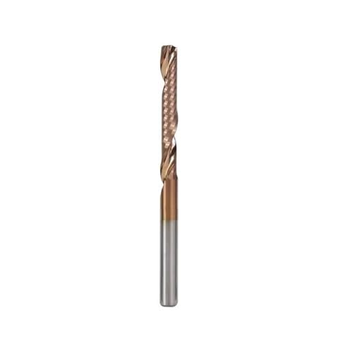 WZFC Ende Mahlschneider 1/8 "Schaft -Ticn Beschichtete Carbid End Mill Einflöte CNC Router Bit Für Aluminiumkupferschneidung,3.175x3.175x15x40mm von WZFC