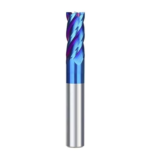 WZFC Fräser 4-Flöten-Schaftfräser Fräser HRC 55 TiALN-beschichtete CNC 4-Flöten-Fräswerkzeuge Hartmetall-Schaftfräser,20xT20x45x100L von WZFC