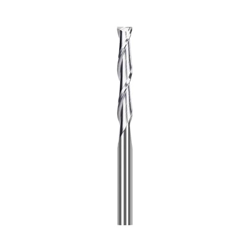 WZFC Sprahlfräsenschneider 2 Flöte Flachboden -Endmühle CNC Router Bits Holzbearbeitungswerkzeug, 3.175x0.8x8x38L von WZFC